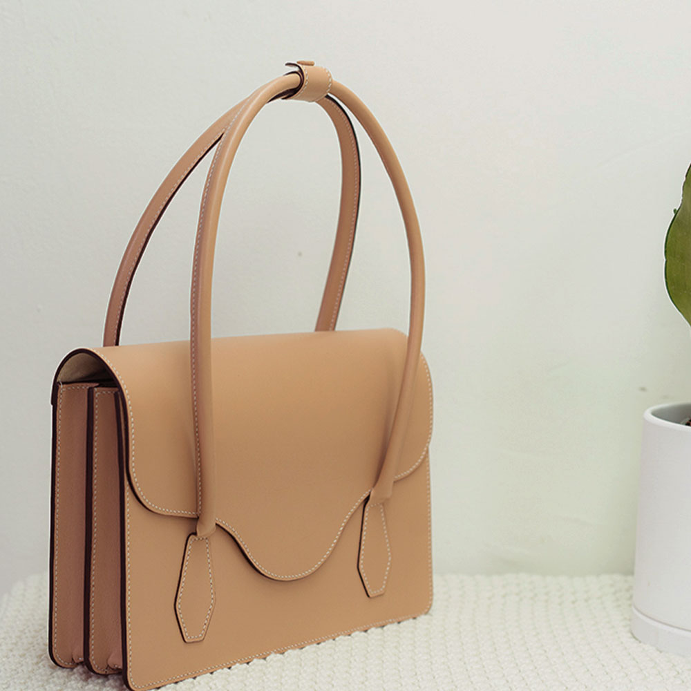 Kraft Leather Bag Pattern - Accordion Shaped Shoulder Bag - DWIPDFZS123
