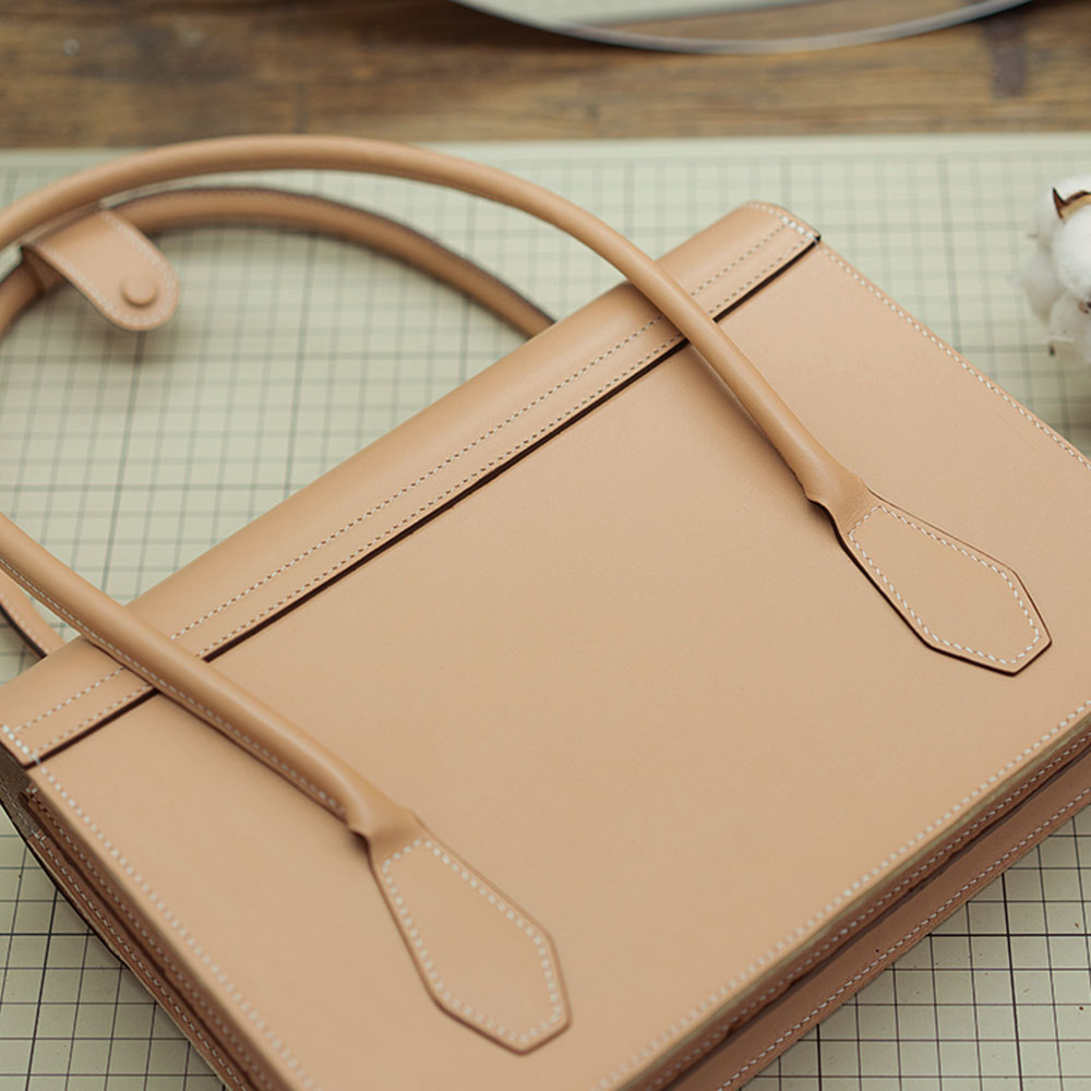 Kraft Leather Bag Pattern - Accordion Shaped Shoulder Bag - DWIPDFZS123