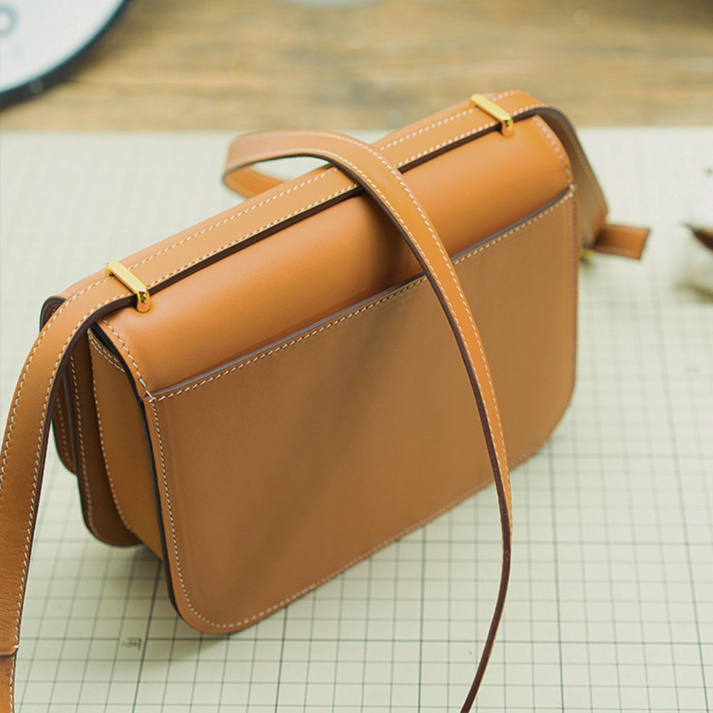 Kraft Leather Bag Pattern - Compact Structured Bag - DWIPDFZS065