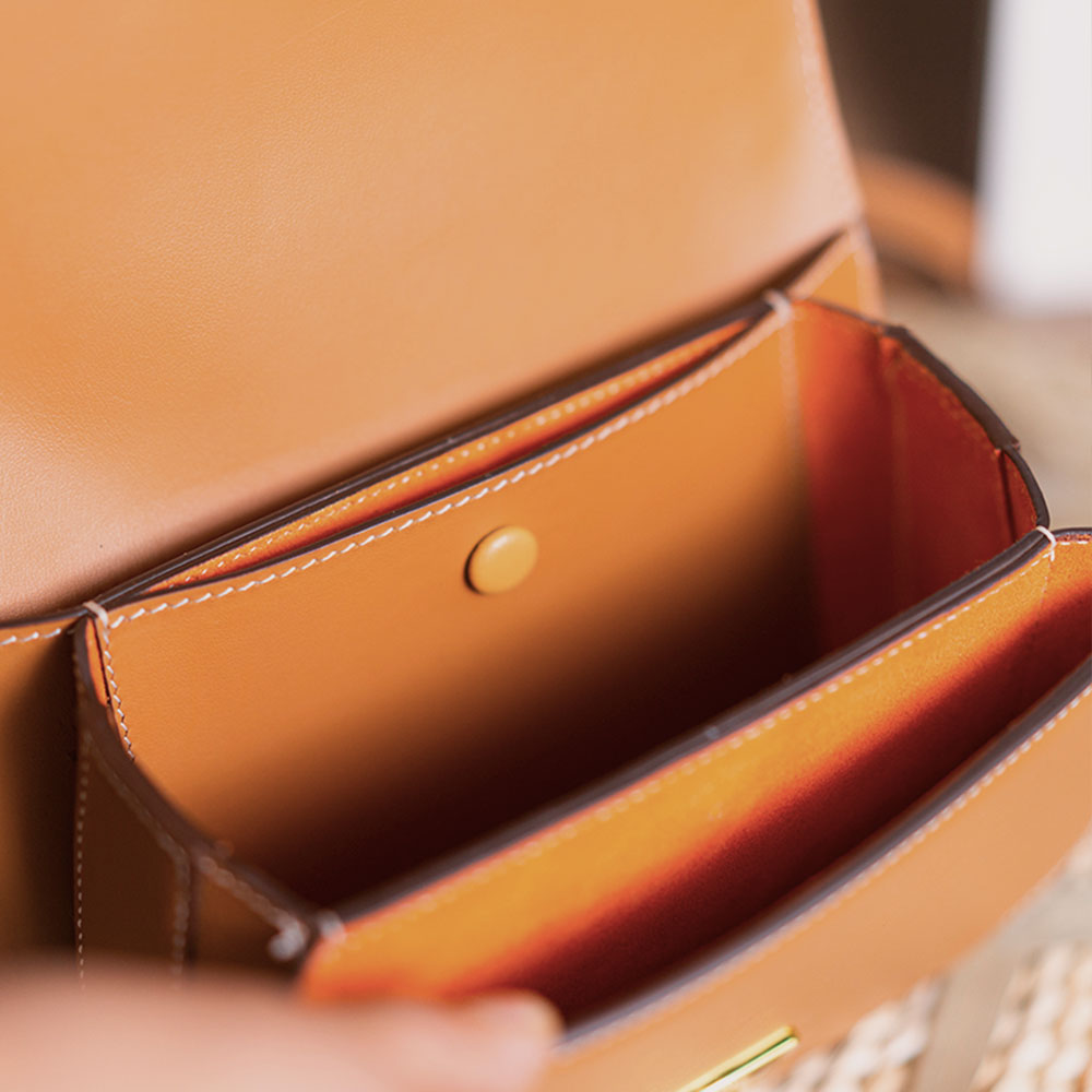 Kraft Leather Bag Pattern - Compact Structured Bag - DWIPDFZS065