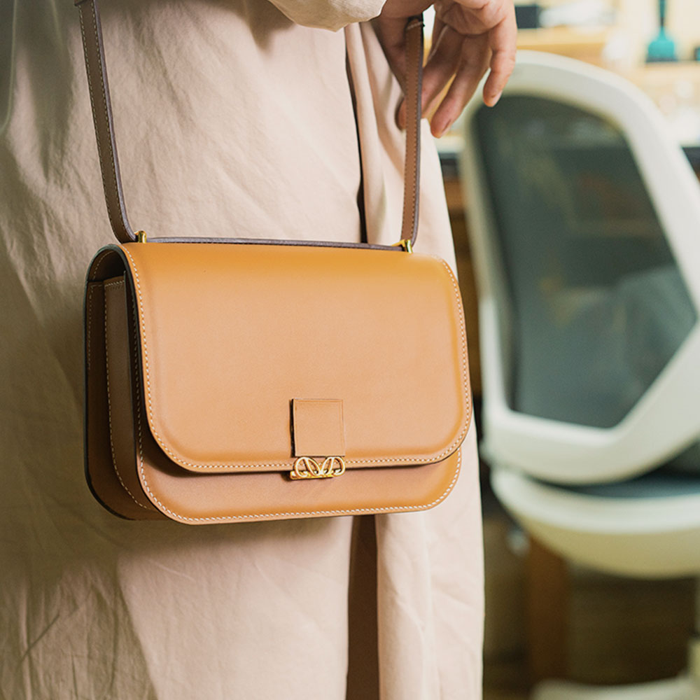 Kraft Leather Bag Pattern - Compact Structured Bag - DWIPDFZS065