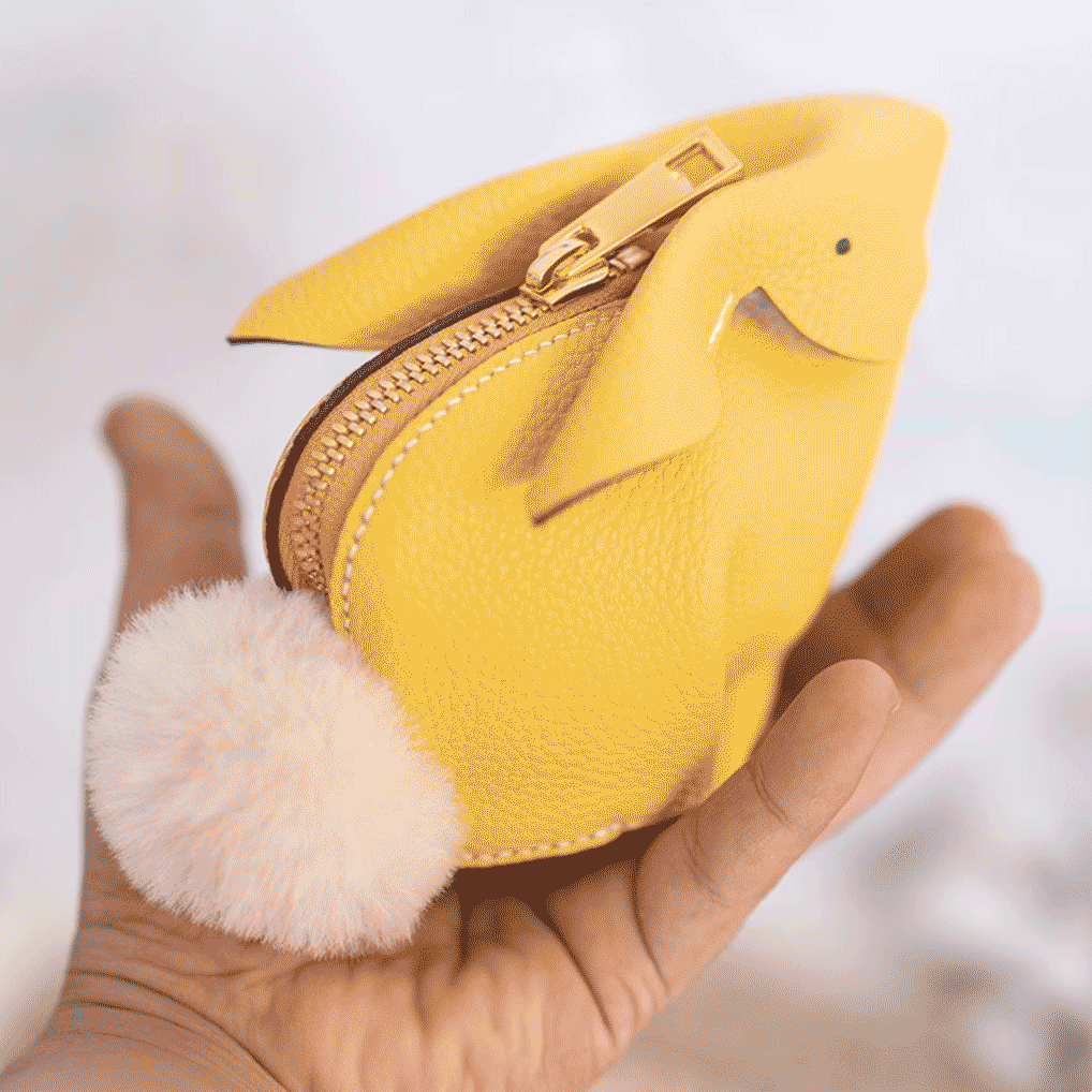 Kraft Leather Bunny Shaped Wallet Pattern | DWIPDFZS202