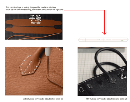 Kraft Leather Bag Pattern - Sellier Beki - DWIPDFZS131