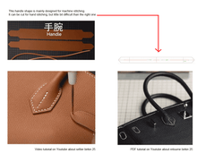 Load image into Gallery viewer, Kraft Leather Bag Pattern - Sellier Birkin Inspired -DWIPDFZS131
