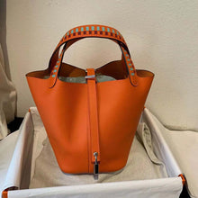 Load image into Gallery viewer, DIY Leather Bag Kit - Braided Handle Picotin Handbag-DWIPTBH230620
