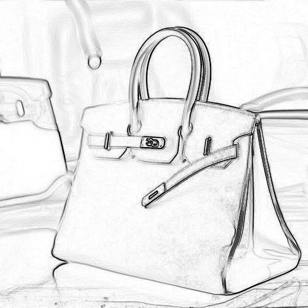 Kraft Leather Bag Pattern - Retourne Birkin Bag - DWIPDFZS165