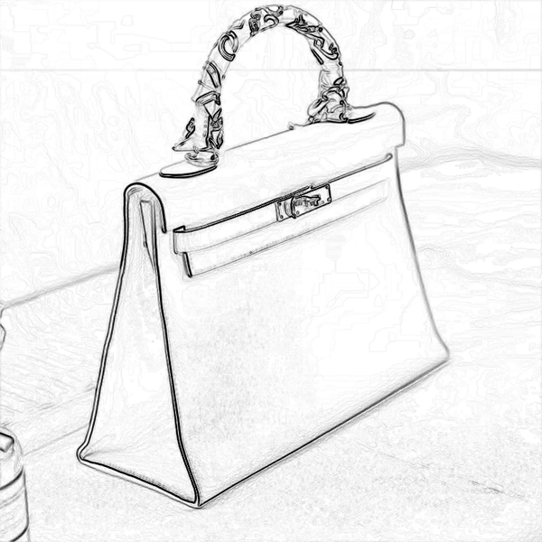 Kraft Leather Bag Pattern -  Sellier Kelly Inspired Bag - DWIPDFZS062