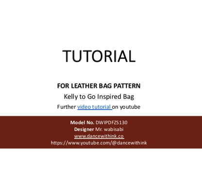 Kraft Leather Bag Pattern - Kerli 2 Go - DWIPDFZS130