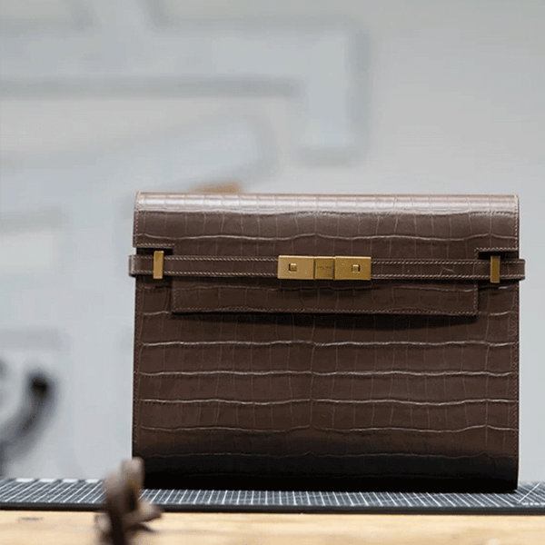 Kraft Leather Bag Pattern | Manhattan Inspired Clutch  | DWIPDFZS158