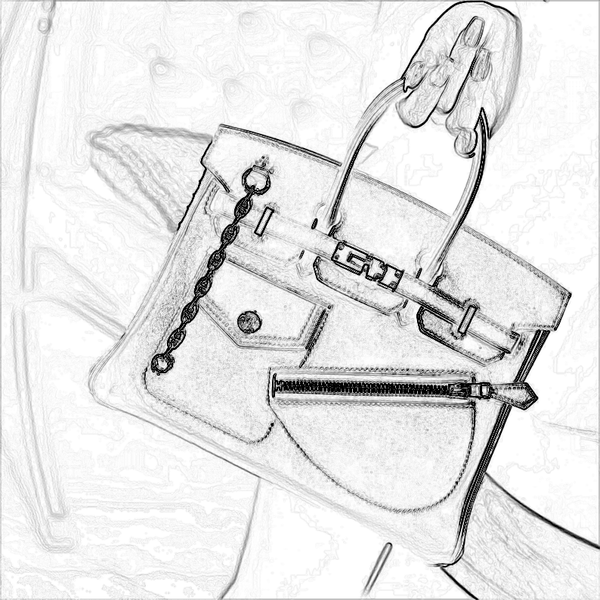 Kraft Leather Bag Pattern | Birkin Rock Bag |  DWIPDFZS165R
