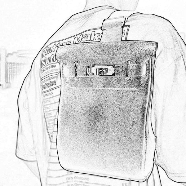 Kraft Leather Bag Pattern - Hac a Dos Bag - DWIPDFZS213
