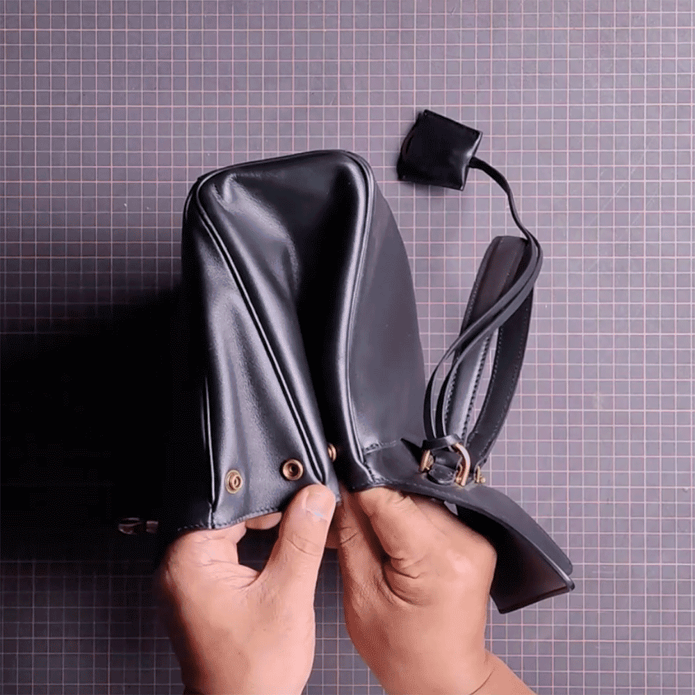 Kraft Leather Bag Pattern - Ridio - DWIPDFZSRODEO