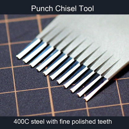 Leather Craft Hexagonal Shaped Pricking Irons | French Style Stitching Lacing Punch Chisel Tool | BEWAIS | FPT230625