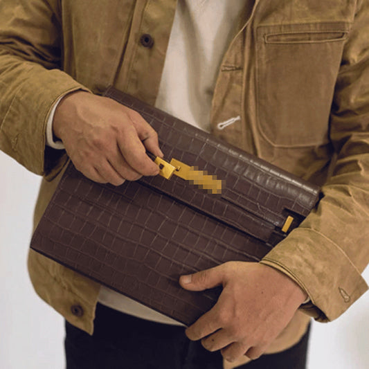 Kraft Leather Bag Pattern - Manhaden Clutch - DWIPDFZS158