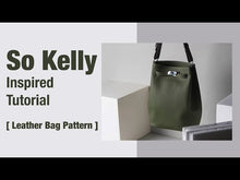 Load and play video in Gallery viewer, Kraft Leather Bag Pattern -  So Kelly Inspired Bag - DWIPDFZS078
